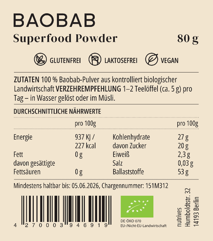 Bio Superfood Baoabab kaufen